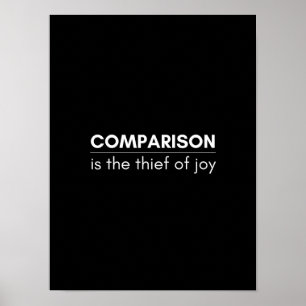 Jämförelse är glädjens tjuv - Motiveringspost Poster