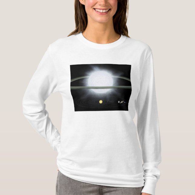 Jämförelse av storleka för en storstjärna tee shirt (Framsida)