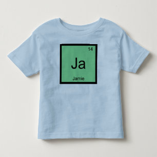 Jamie Namn Kemi Element Periodiska Systemet Tee Shirt