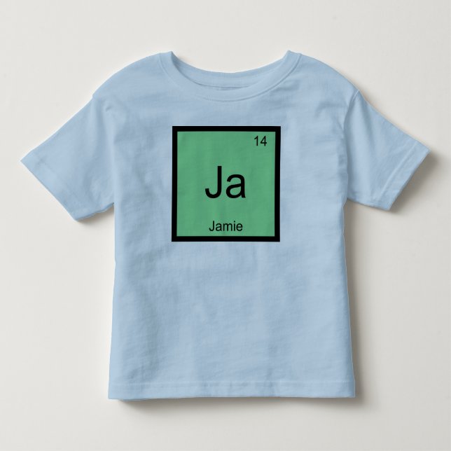 Jamie  Namn Kemi Element Periodiska Systemet Tee Shirt (Framsida)
