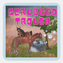 JAMIE OCH POPPY SCGUBBED TROUGH FYRKANTIGT KLISTERMÄRKE