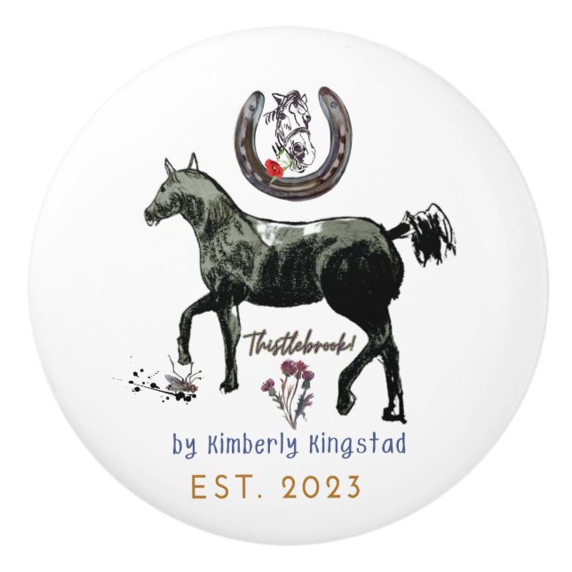 Jamie & Poppy logotyp Ceramic pull Knopp (Framsidan)