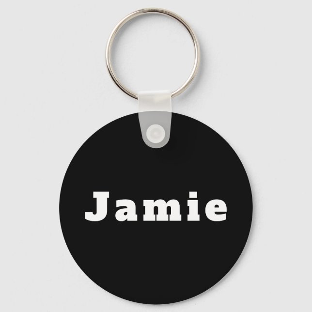 Jamie schwarz weiß nyckelring (Framsida)