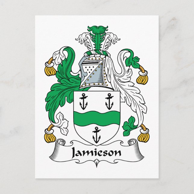 Jamieson Family Crest Vykort (Framsida)