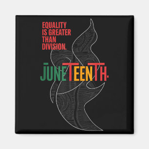 Jämlikhet är större än division juneteenth matemat magnet