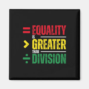 Jämlikhet är större än division matematiklärare Bl Magnet