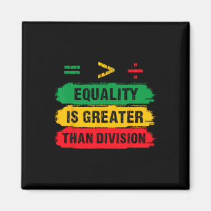 Jämlikhet är större än division matematiklärare Bl Magnet