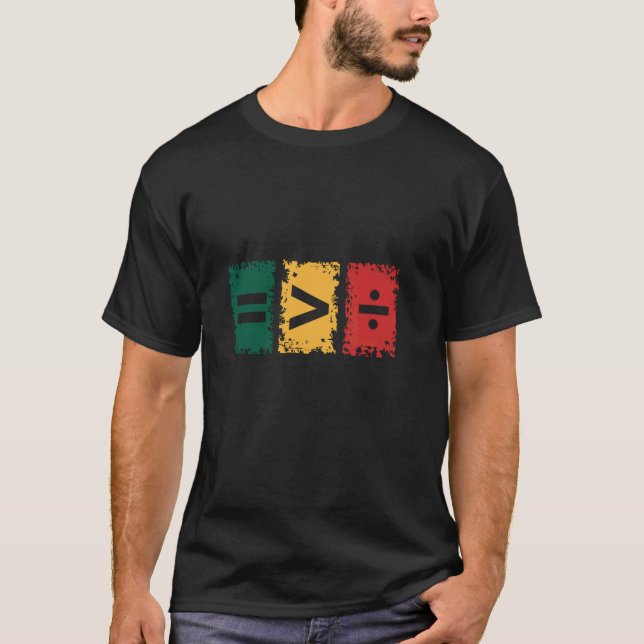 Jämlikhet är större än splittring t shirt (Framsida)