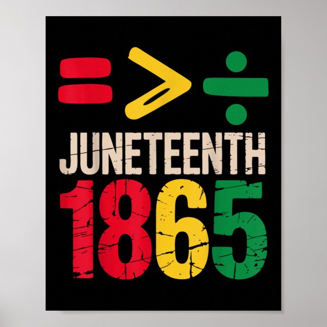 Jämlikhet Är Större Juneteenth 1865 Frihetsdag Wo Poster (Framsidan)