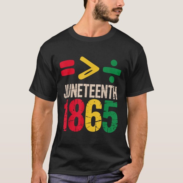 Jämlikhet Är Större Juneteenth 1865 Frihetsdag Wo T Shirt (Framsida)