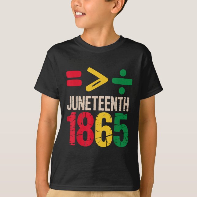 Jämlikhet Är Större Juneteenth 1865 Frihetsdag Wo T Shirt (Framsida)