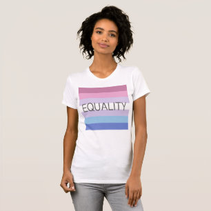 JÄMLIKHET Bigender Flagga T Shirt
