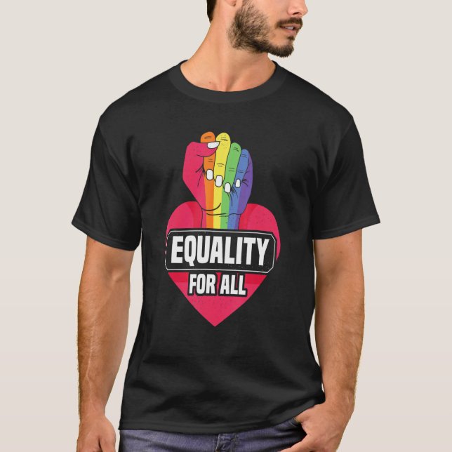 Jämlikhet för all bisexuell Lesbisk Gay pride Kärl T Shirt (Framsida)
