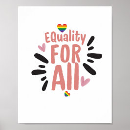 Jämlikhet för alla - Pride Month regnbågsaffisch Poster