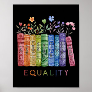 Jämlikhet Fred Kärlek Vänlighet Läs Bok Lgbt Gay P Poster