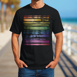 Jämlikhet Kärlek Regnbåge Penseldrag HBTQ ID656 T Shirt