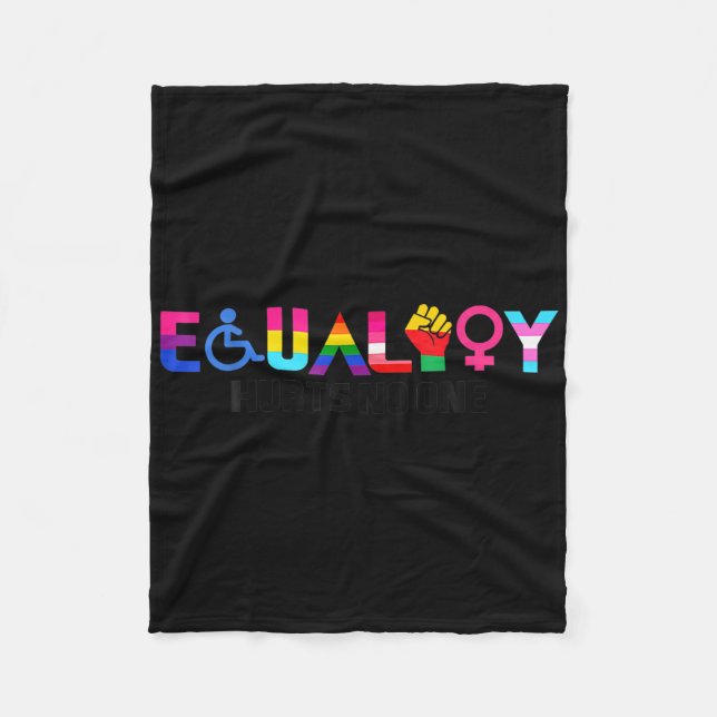 Jämlikhet Pride Regnbåge Hbtq Feminist Funktionshi Fleecefilt (Framsidan)