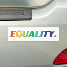 jämlikhet pridet regnbåge färg Bumper Sticker