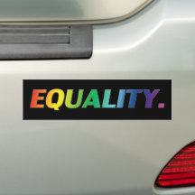 jämlikhet/pridets regnbåge färg Bumper Sticker