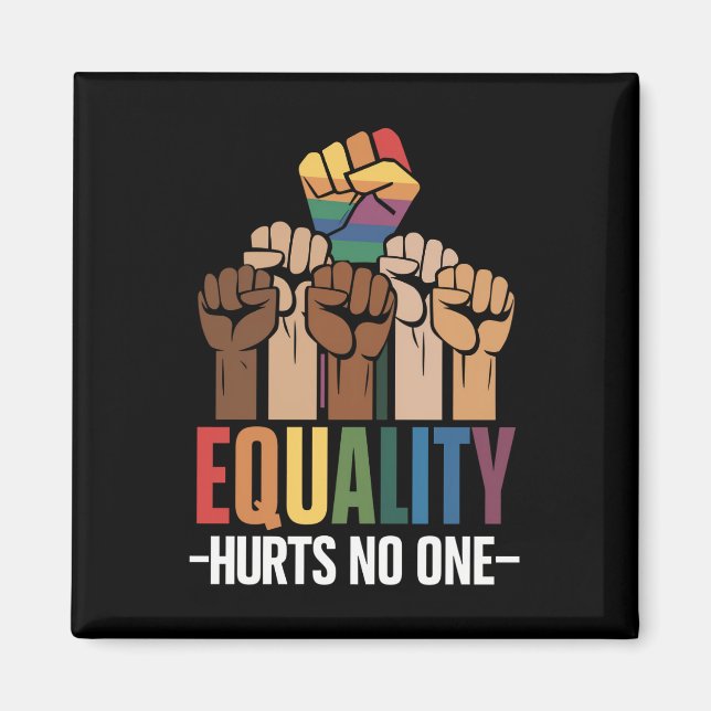 Jämlikhet Skadar Ingen HBTQ Pride Mänskliga Rättig Magnet (Framsidan)