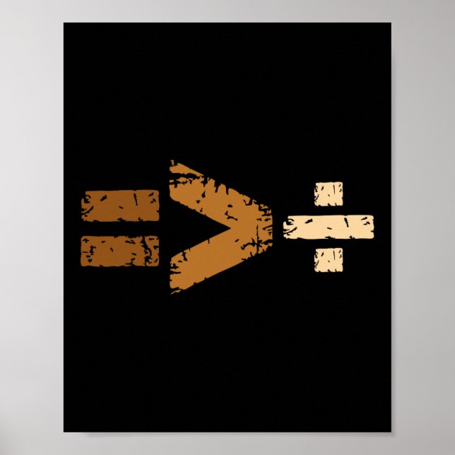 Jämlikhet Större än Division Lika Rättigheter Mate Poster (Framsidan)