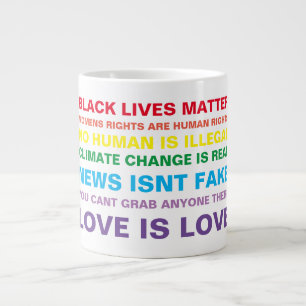 jämlikhet Svarta liv är viktigt för pride kaffe Jumbo Mugg