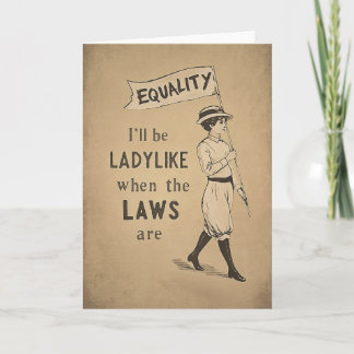 Jämlikhet Vintageaffisch | Suffragett Feminism Kort