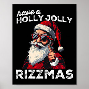 Jämmerande tomte Jämmerande rolig tomte meme Rizz Poster