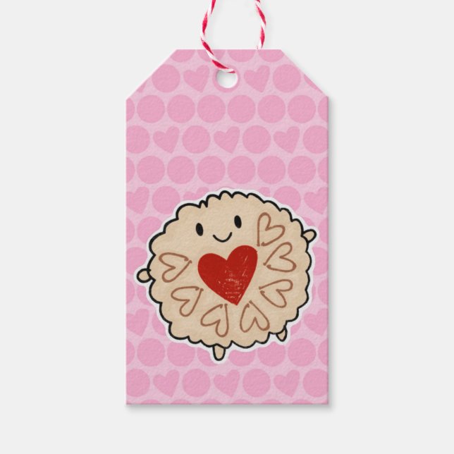 Jammie Dodger Watercolor Presentetikett (Framsidan)