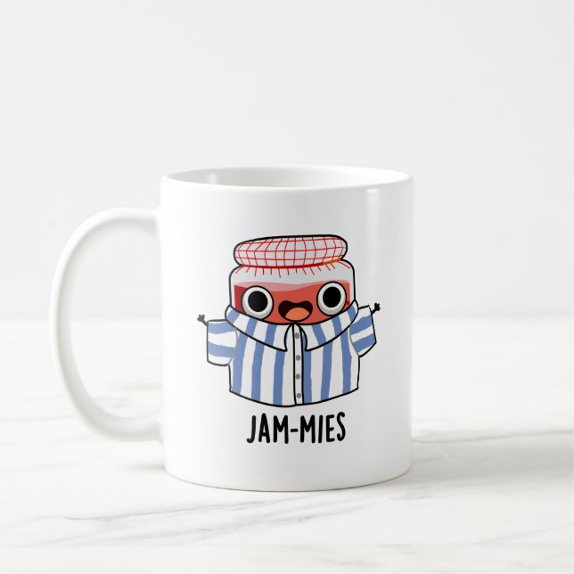 Jammies Funny Pajama Sylt Pun Kaffemugg (Vänster)