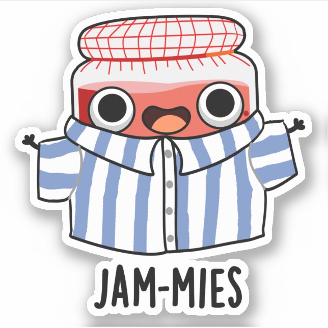Jammies Funny Pajama Sylt Pun Klistermärken (Framsida)