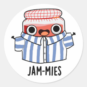 Jammies Funny Pajama Sylt Pun Runt Klistermärke