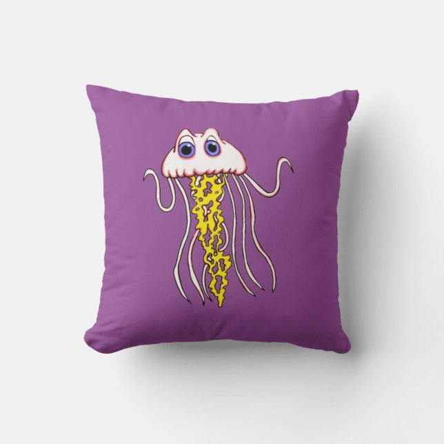Jammin Jellyfish Square Pillow Kudde (Framsida)