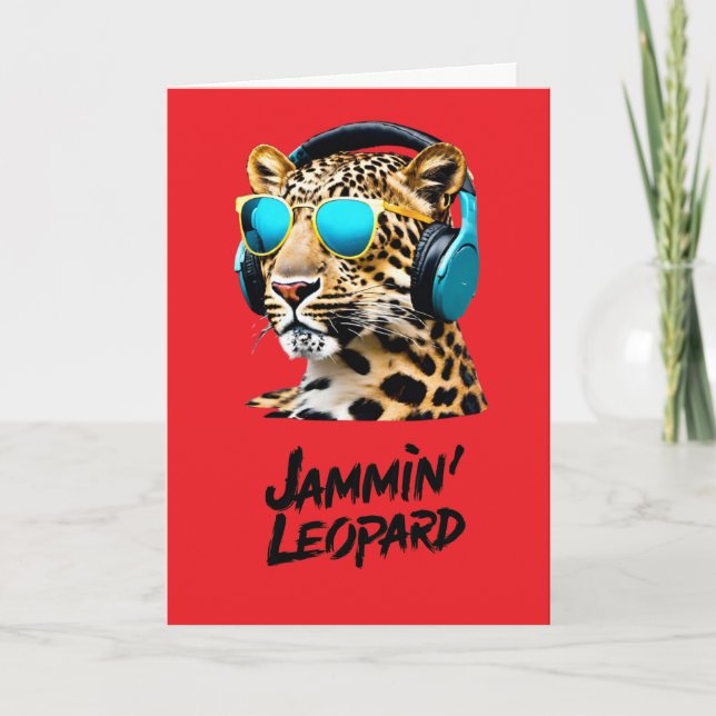 Jammin' Leopard Kort (Framsida)