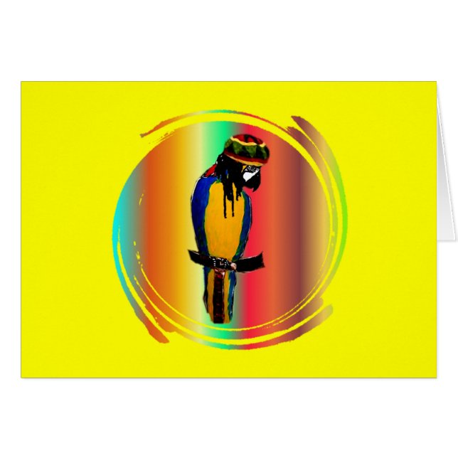 JAMMIN PARROT HÄLSNINGSKORT (Framsidan Horizontal)