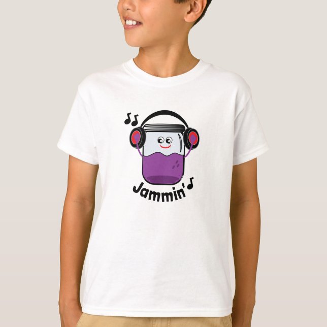 Jammin syltburk med HeadphoneT-tröja T-shirt (Framsida)