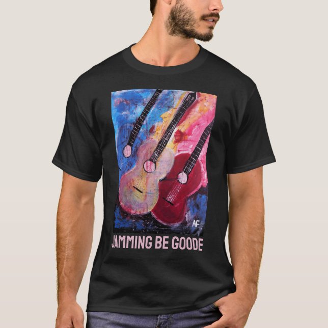 Jamming be Goode Målning av Alfred Fox T Shirt (Framsida)
