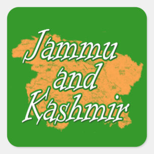 Jammu and Kashmir Fyrkantigt Klistermärke