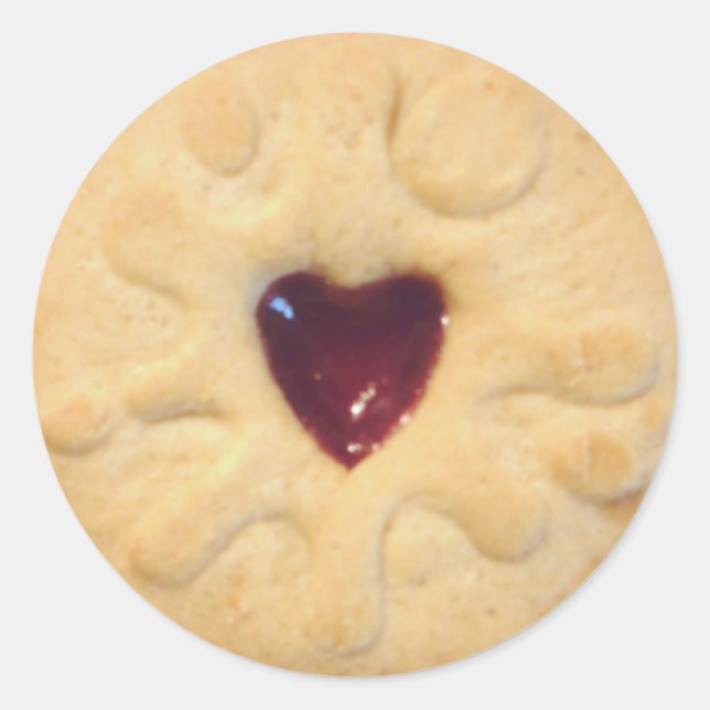 Jammy Dodger Runt Klistermärke (Framsida)