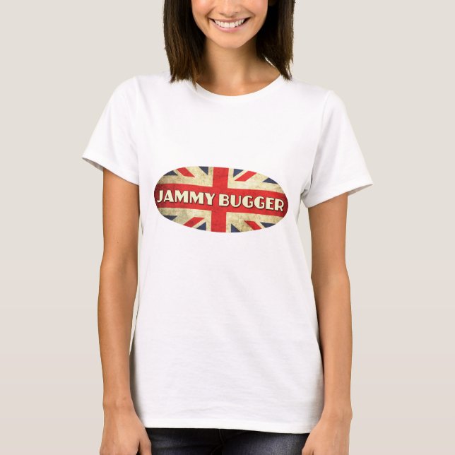 Jammy sodomit på facklig jackflagga tee shirt (Framsida)