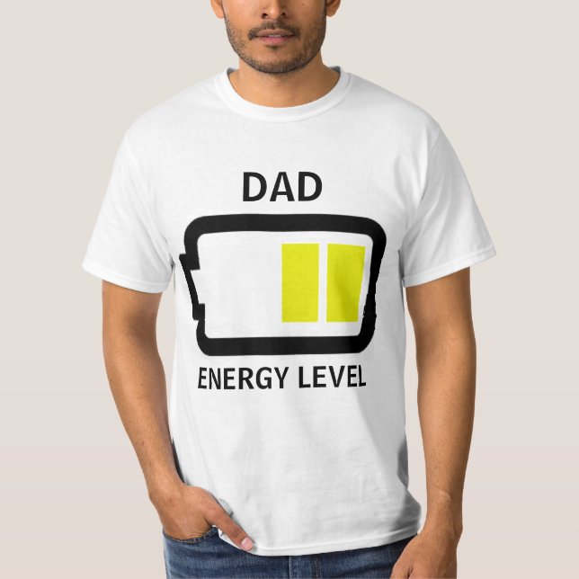 Jämn pappaskjorta för energi tee shirt (Framsida)
