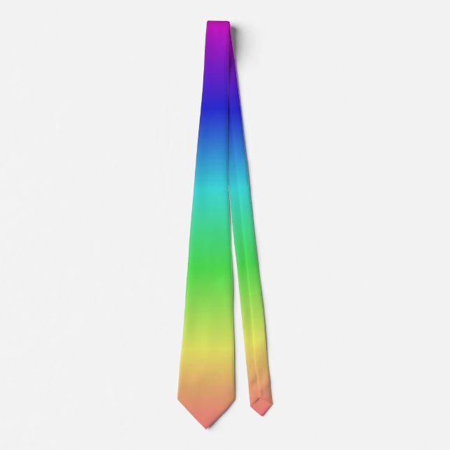 Jämn regnbågsbakgrundsgradient slips (Framsida)