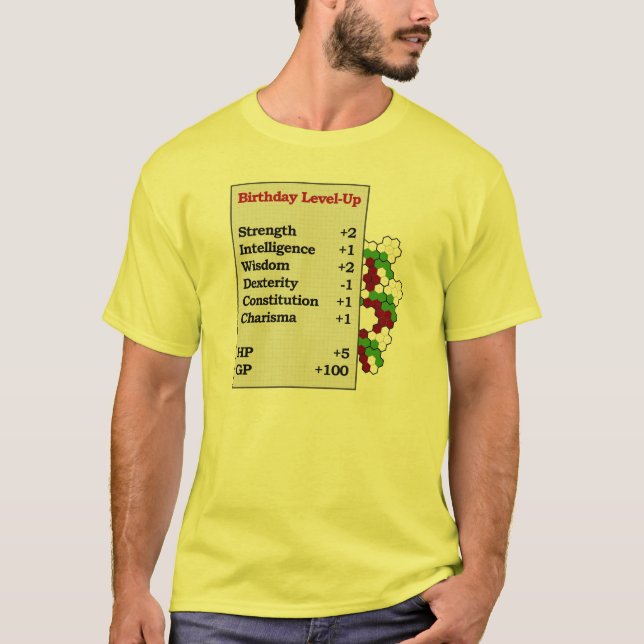 Jämn-Upp födelsedag Tee Shirt (Framsida)