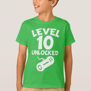Jämna 10 som lås upp den 10th födelsedagen för t-shirt