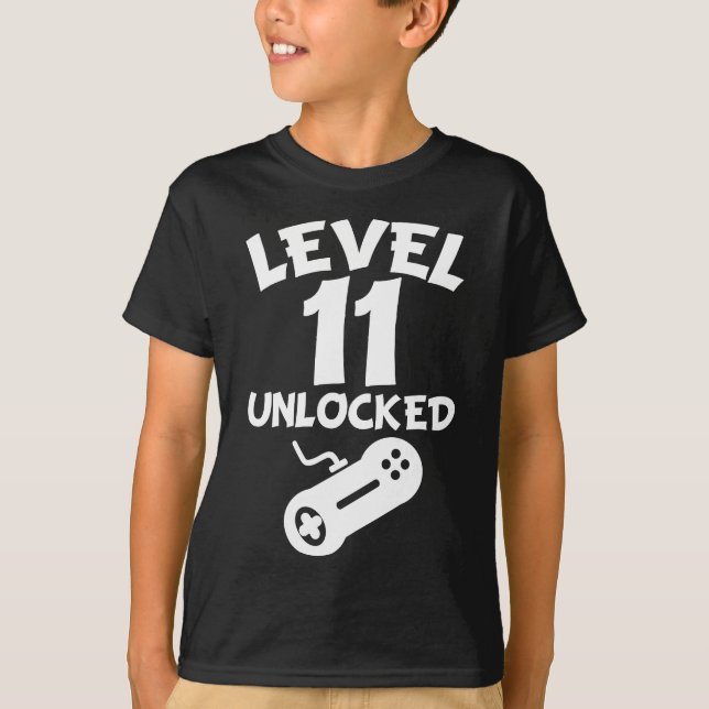 Jämna 11 som lås upp den 11th födelsedagen för tee shirt (Framsida)