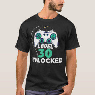 Jämna 30 som lås upp den videopd Gamerfödelseda T Shirt