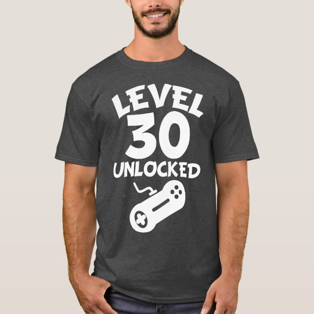 Jämna 30 som lås upp videospel30års födelsedag tee shirt (Framsida)