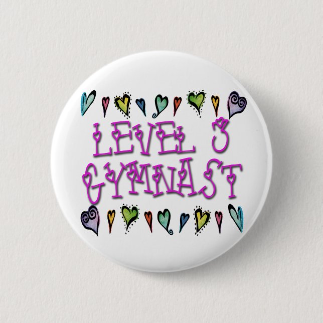 Jämna 3 gymnasthjärtor knapp (Framsida)