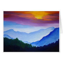 Jämna bergssolnedgång