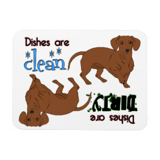 Jämna Dachshund Rectangle Dishwasher Magnet